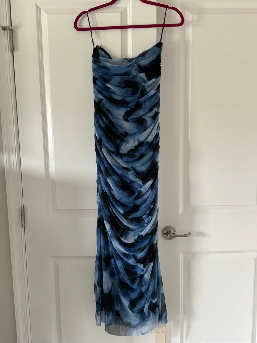 Abercrombie & Fitch Blue and Black Floral Print Dress